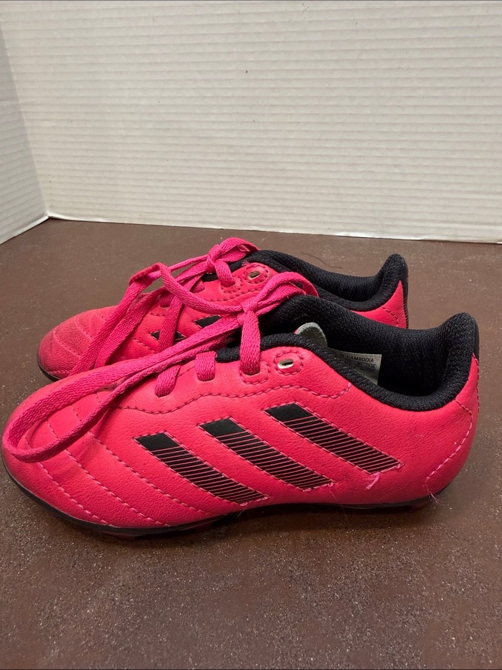 Kids Adidas Goletto VIII FG soccer cleats, Pink Athletic Lace-Up Shoes, kids 10